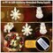 Metal Christmas String Lights Christmas Snowflake Snowman Deer Pattern Light, Warm White(1 Pack), 6 FT 10 LED Battery Operated Fairy Decor Hanging Lights for Christmas Xmas Tree Room Party